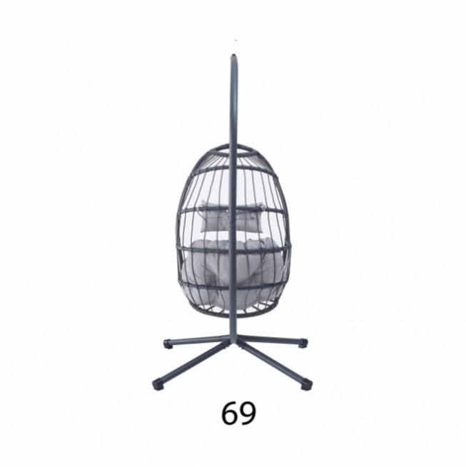 Závěsné křeslo (houpačka) šedá barva - 8