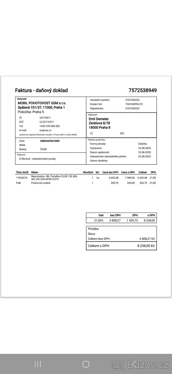 JBL PARTYBOX CLUB 120 bílý - 8