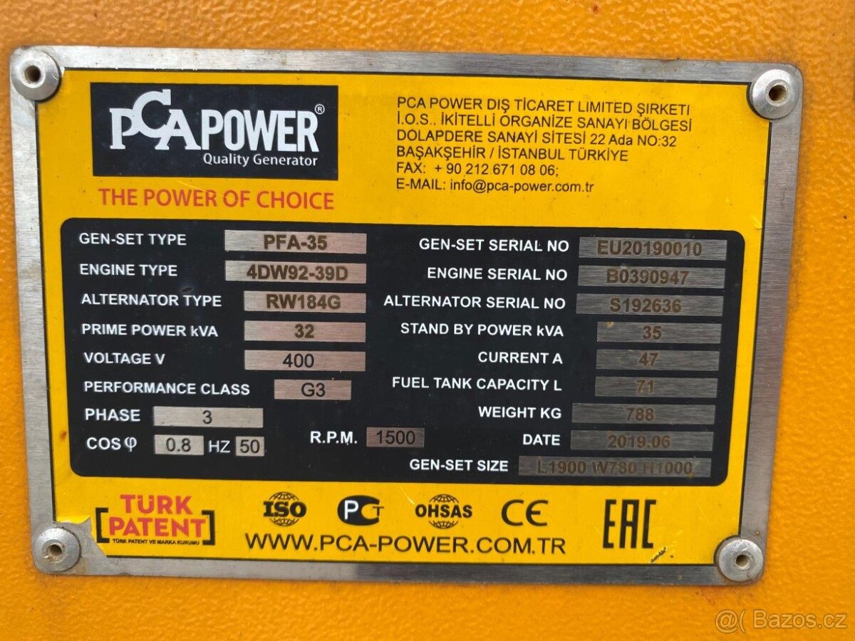 RYDWAN elektroncentrála 2019 VIN 693 - 8