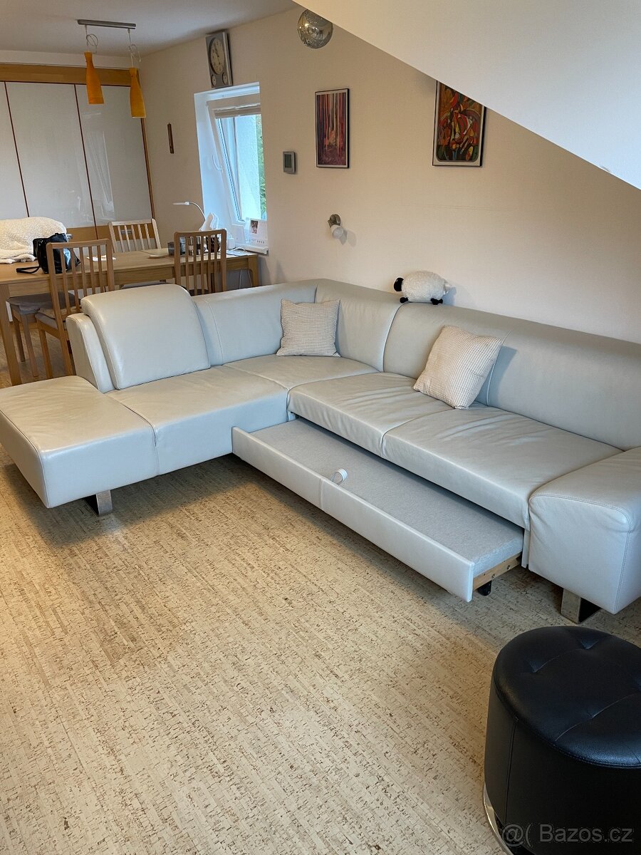 Kožená sedací souprava (tvar L, 270x210 cm) - 8