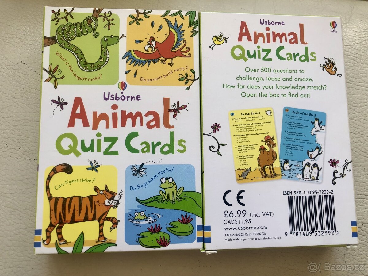 Anglické karty pro děti, 11ks (Usborne) - 8