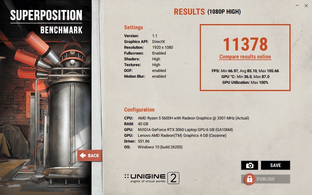 Lenovo Legion 5 15ACH6H - RTX 3060 - 8