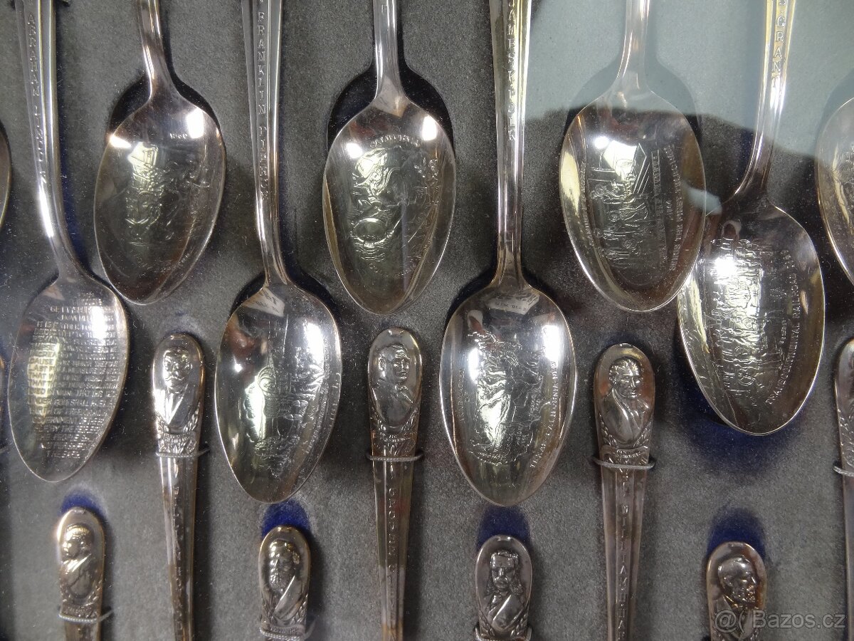 Sada lžic. Vyobrazený Americké prezidenty - 8