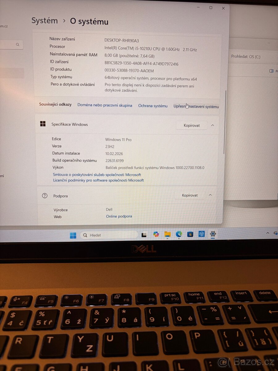 DELL Latitude 5510 + bezdrátová myš HP wireless mouse x4500 - 8