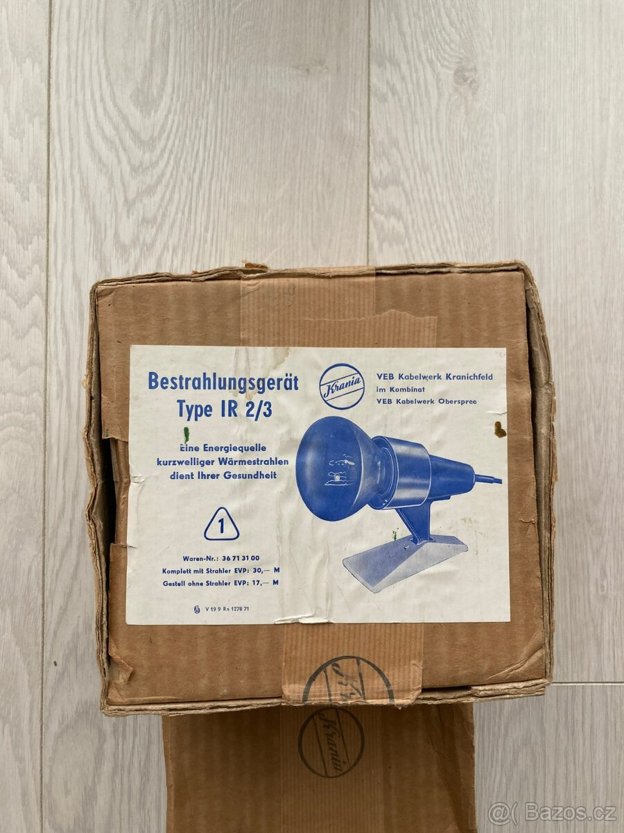 BAKELITOVÁ LAMPA TYP IR 2/3 , VÝROBCE KRANIA, NOVÁ, NEPOUŽIT - 8