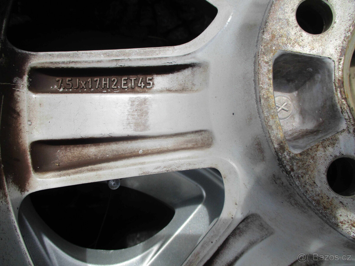 AUDI ALU kola 7,5x17ET45 s pneu 235/45 R17 97H XL - 8