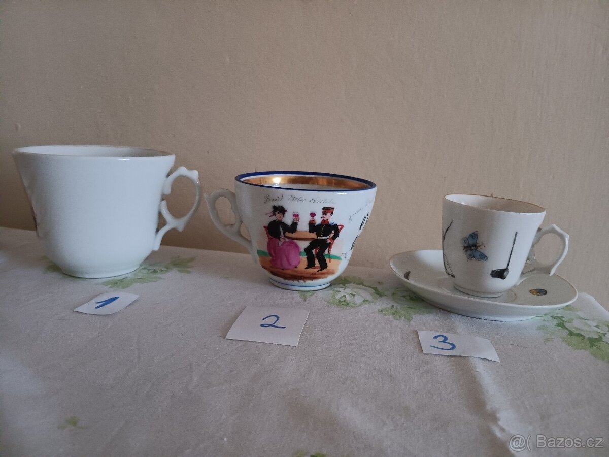 Porcelánové šálky a talíře - Franz Josef, Rakousko Uhersko, - 8