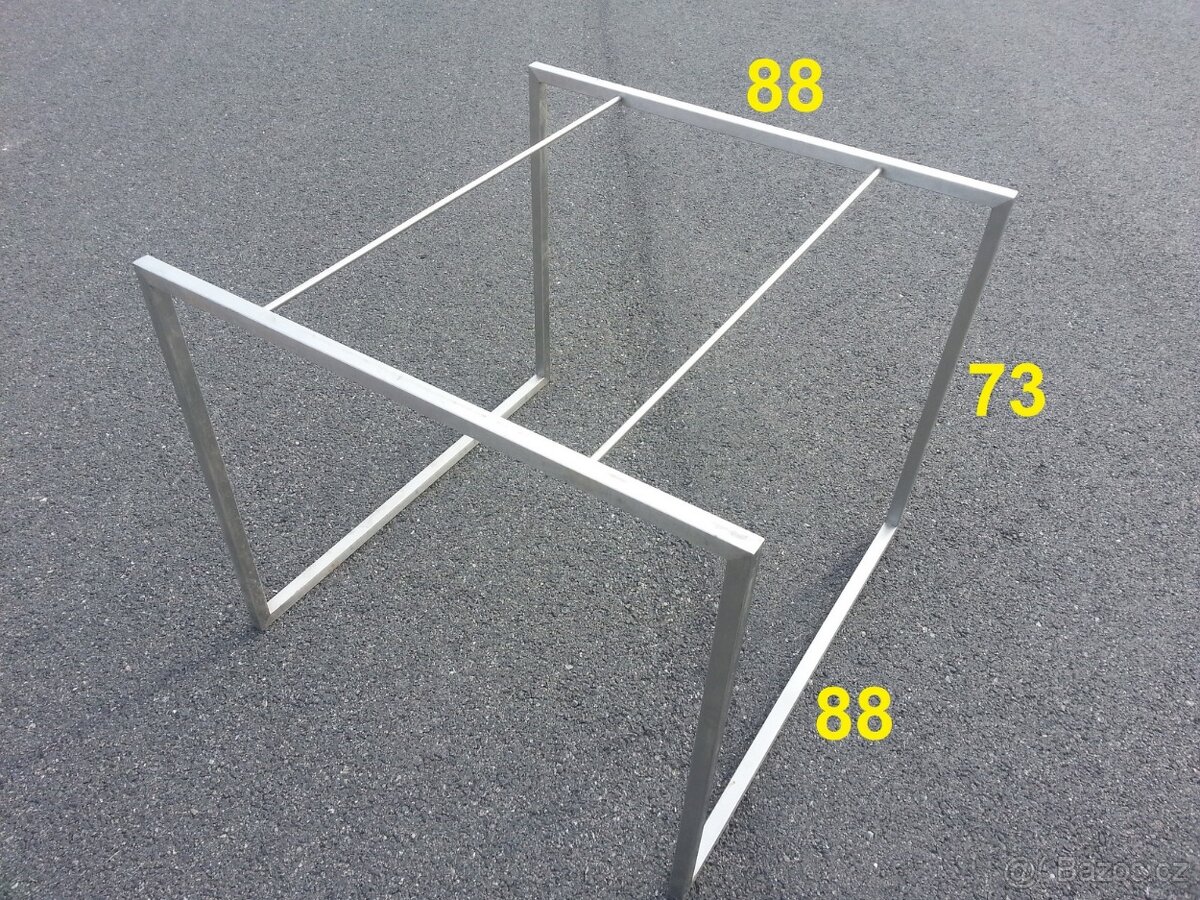 sada 2x designový nerez stůl bez desky - 8