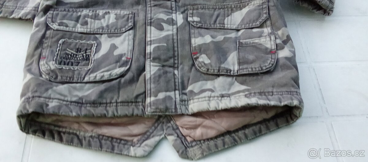 Chlapecká zimní maskáčová bunda a vesta( vel. 122) - 8