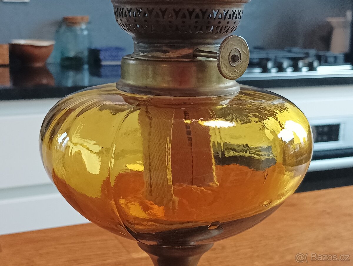 STAROŽITNÁ ART DECO PETROLEJKA GAUDARD, 20.–30. LÉTA - 8