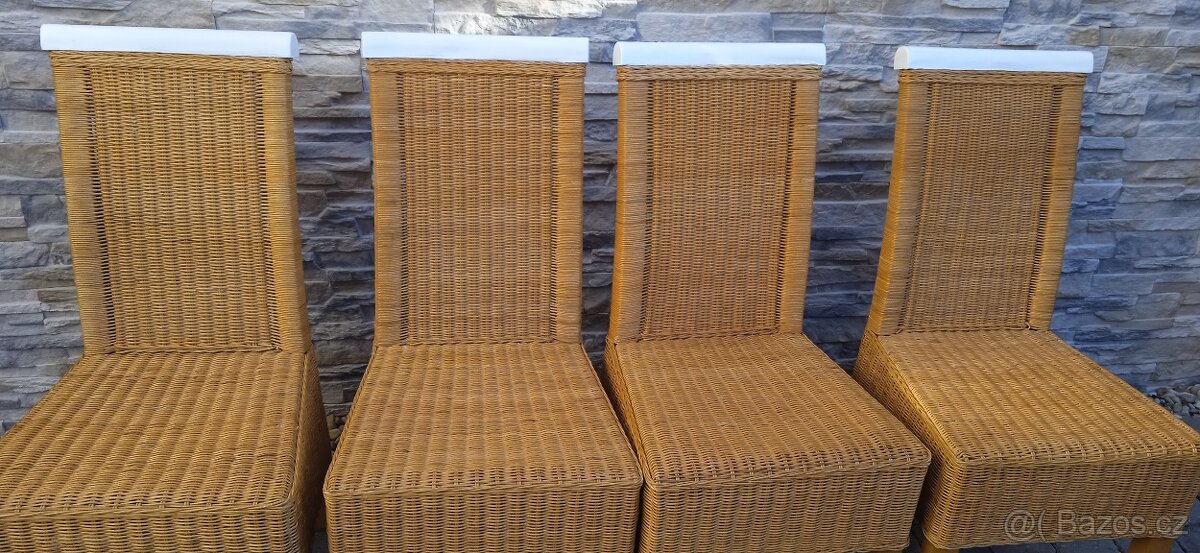 Ratanové židle 4 ks - 8