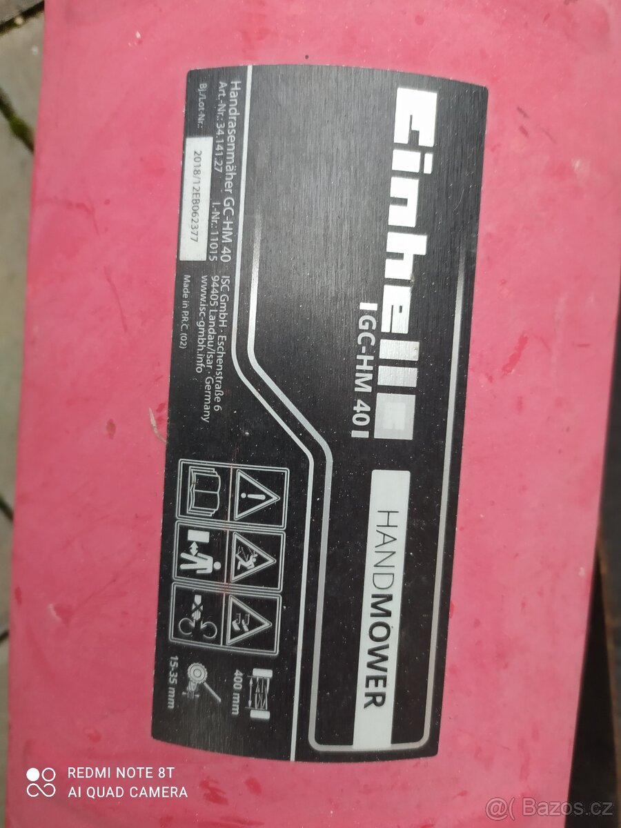 VŘETENOVÁ SEKAČKA EINHELL GC-HM 40 - 8