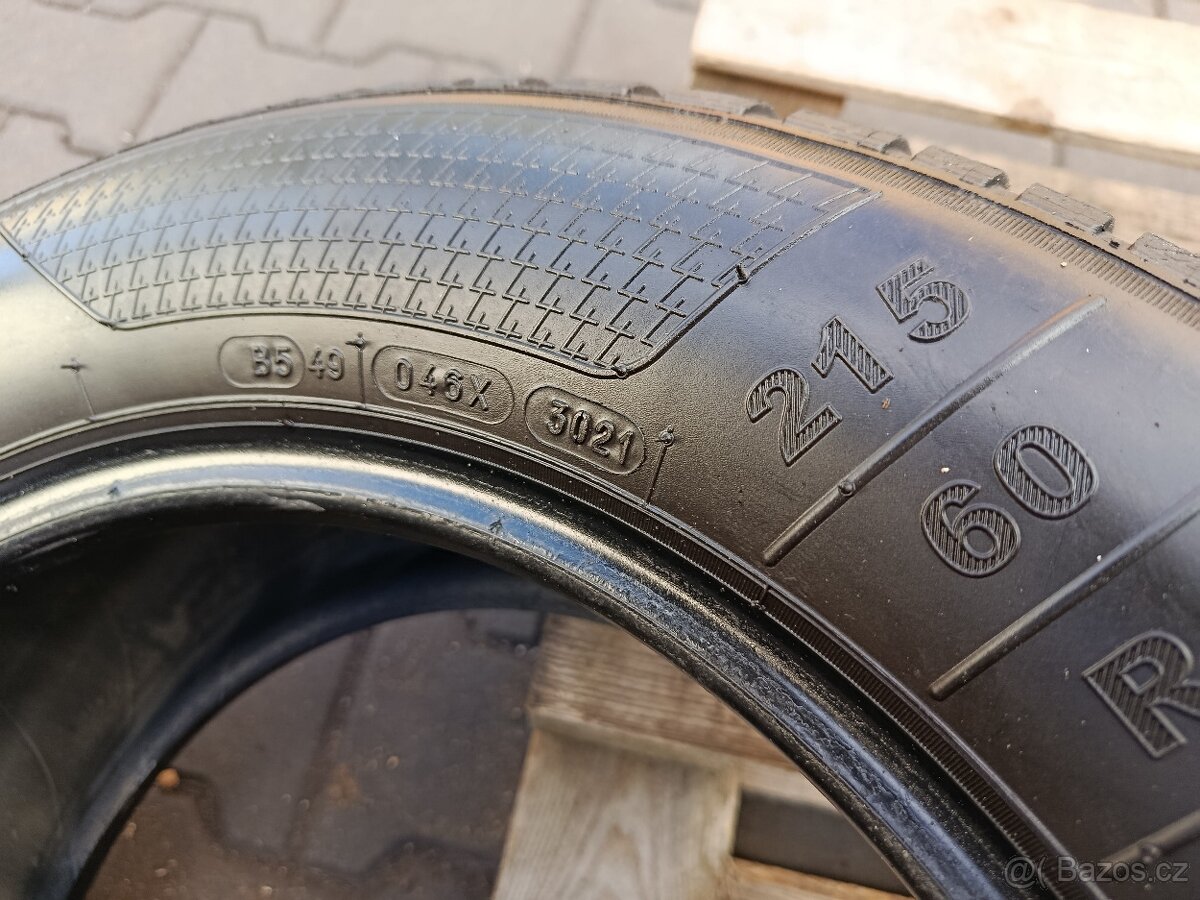 Dvě celoroční pneu kleber 215/60/16 - 8