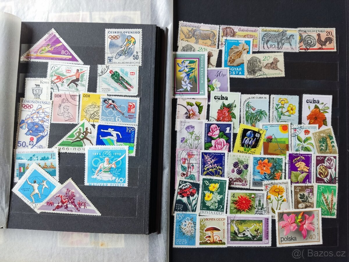 Poštovní známky viz foto dvě alba - 8