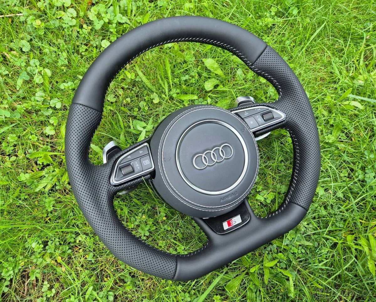 -AUDI VOLANT KOŽENÝ MULTIFUNKCNY ZKOSENY - 8