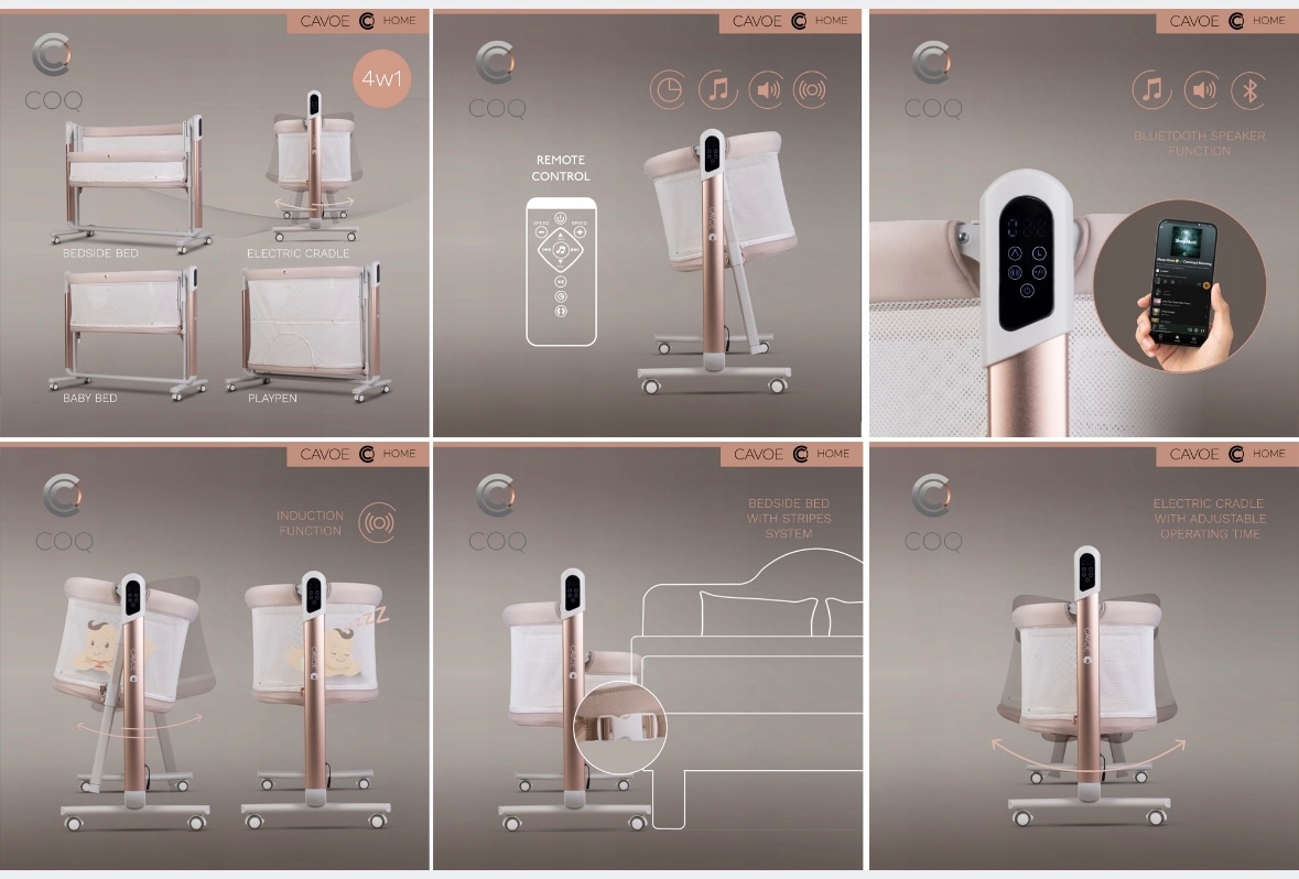 CAVOE COQ dětská postýlka 4v1 – nová - 8