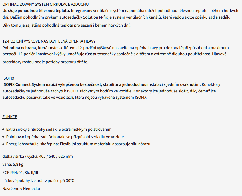 Autosedačka Cybex Solution M-fix 2/3 15-36kg - 8