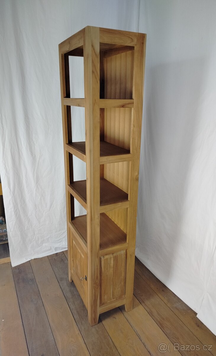 Knihovna - vitrína TEAK - 8