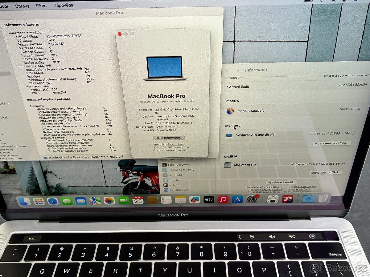 MacBook Pro 13'' 2018 / i5 / 16GB / 256GB SSD - DPH - 8