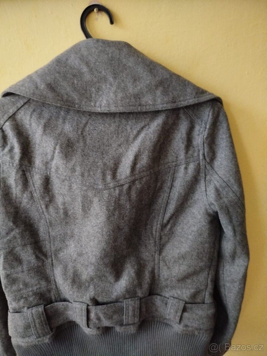 Dámský vlněný kabát/ bunda, velikost M - 8