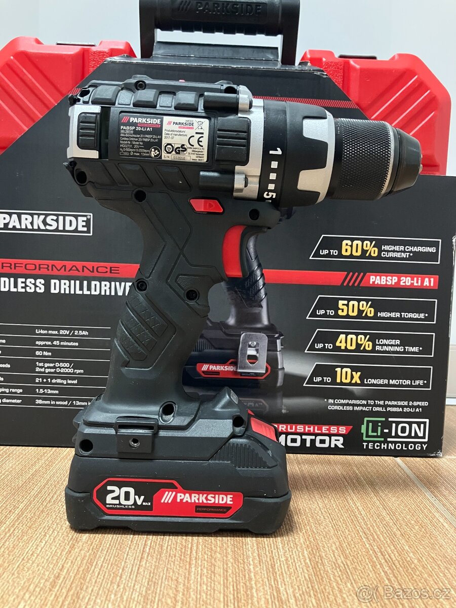 Aku vrtací šroubovák Parkside Performance - 8