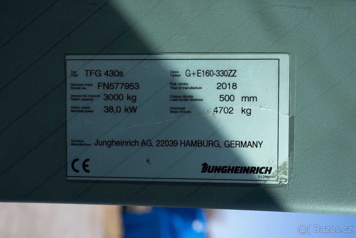 Vysokozdvižný vozík Jungheinrich TFG 430s (VV0060) - 8