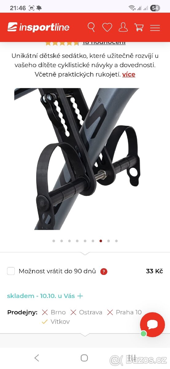 Dětská sedačka na kolo - 8