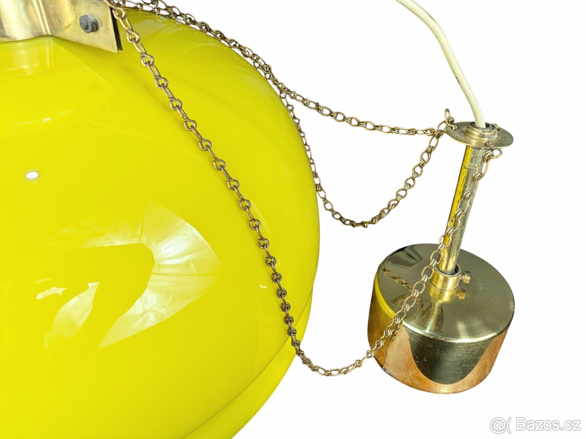 Retro skleněný lustr - 8