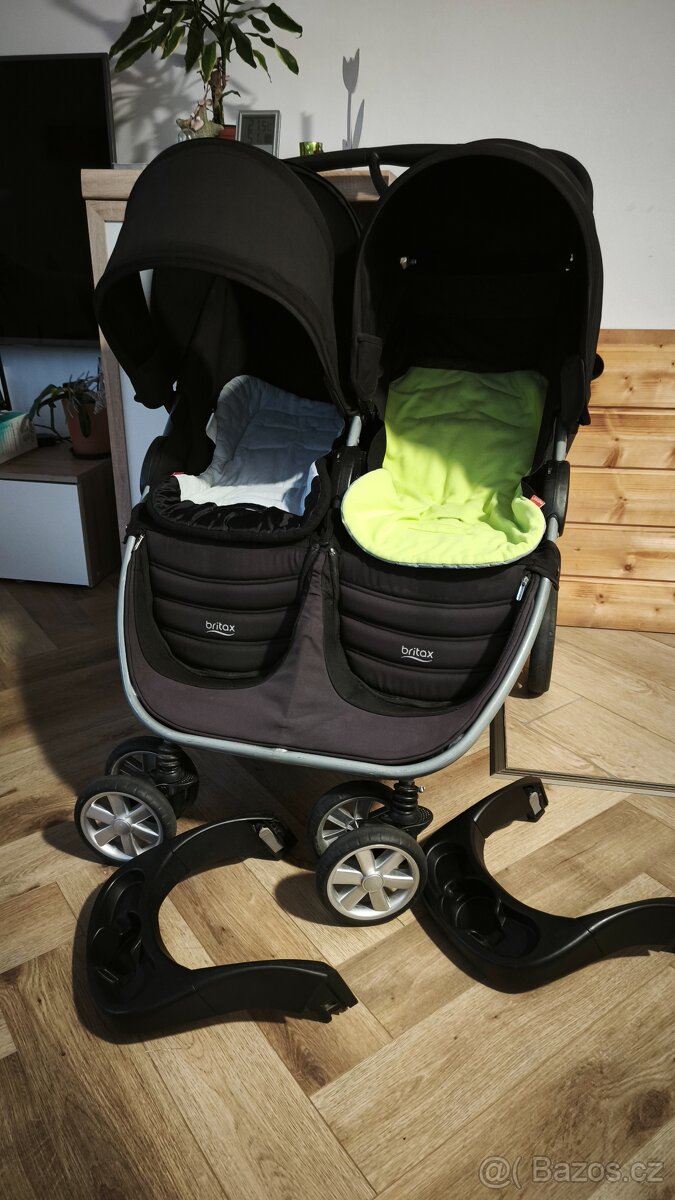 Dvojkocarek, sourozenecký Britax double - 8