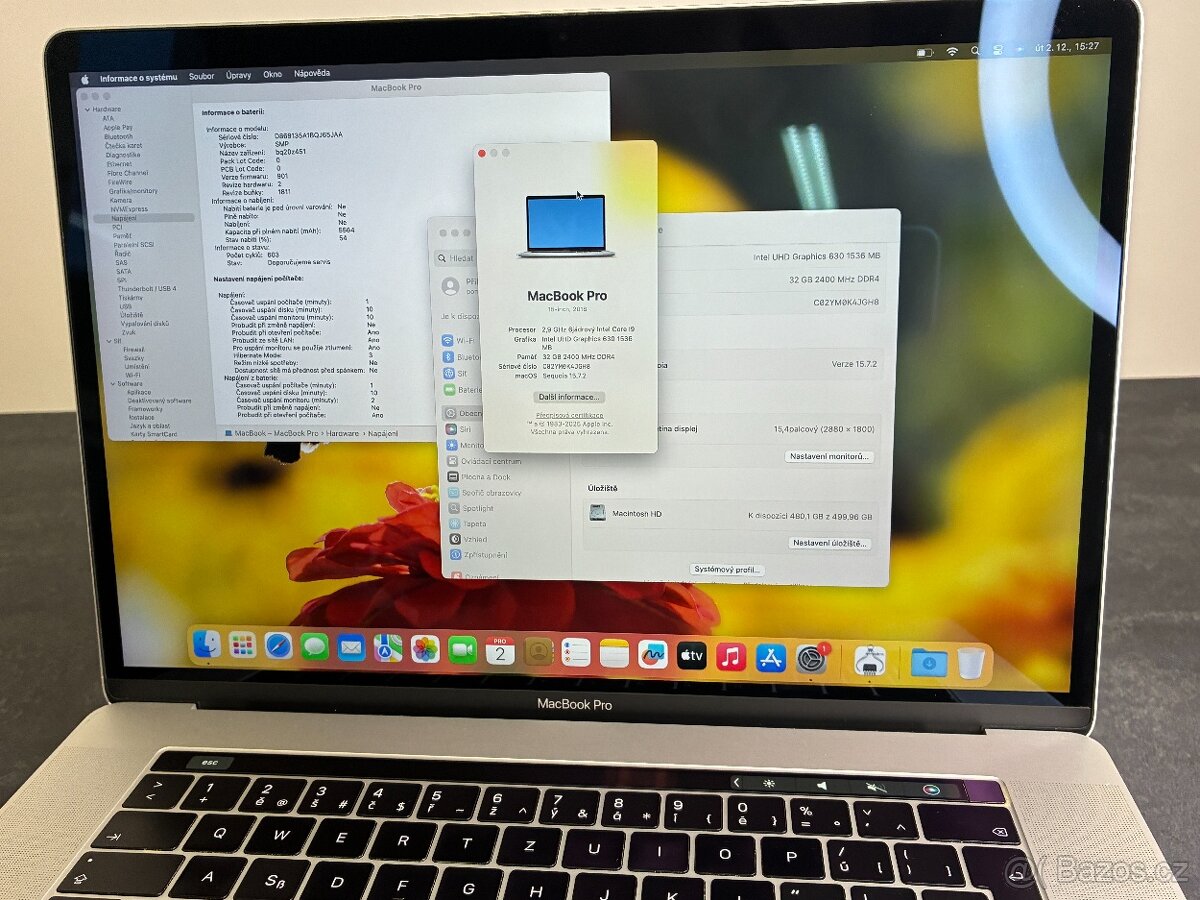 MacBook Pro 15'' 2018 / i9 / 32GB / 512GB SSD - DPH - 8