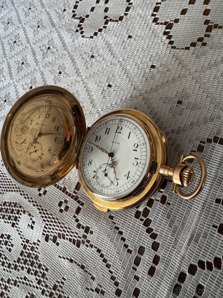 Zlaté bicí hodinky Invecta 14 karátů - 8