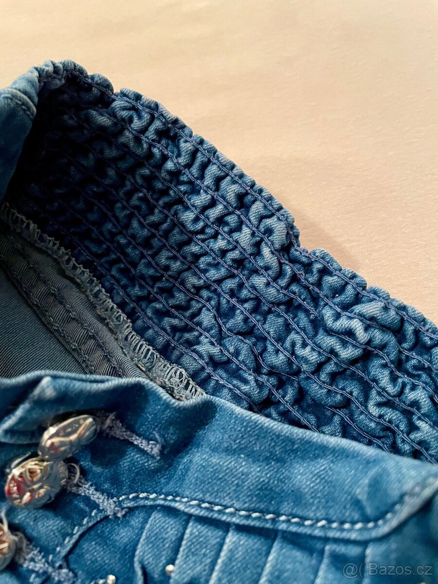 Dívčí džíny s ozdobnými kamínky vel. 128 - 8