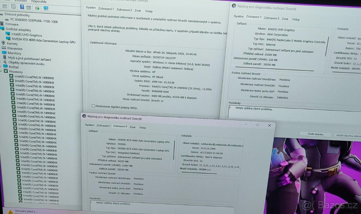 HP ZBook Fury 16 G11|i9-14900HX|RTX 4000Ada 12GB|40GB|1TB| - 8