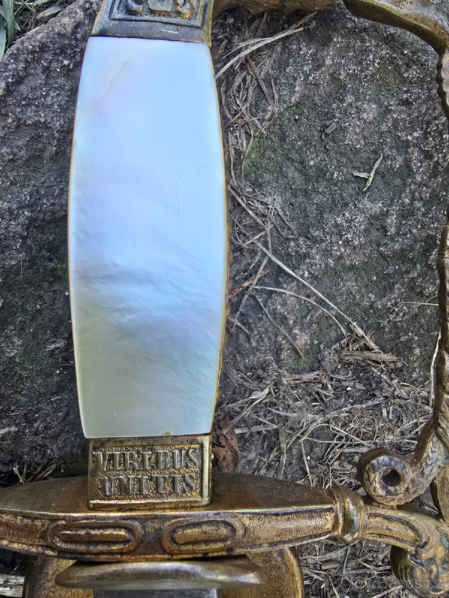 KRÁSNÁ PERLEŤOVÁ ŠAVLE/ KORD RAKOUSKO UHERSKO VZOR 1849 - 8