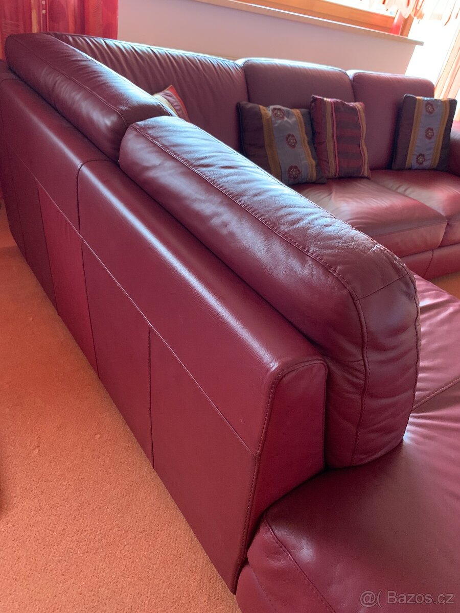 luxusní rohová kožená sedačka zn. Natuzzi - 8