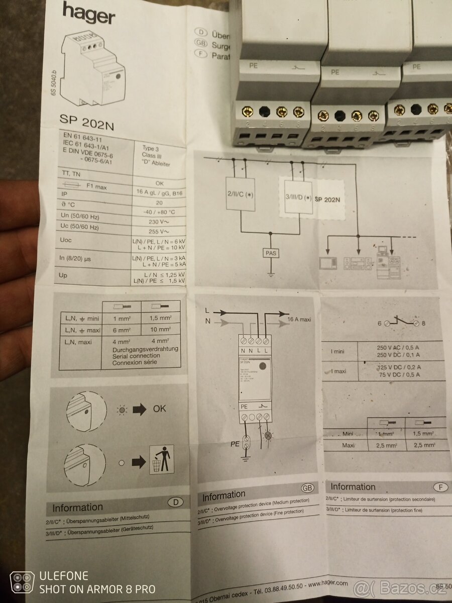 Jističe vypínače kontrolky stykače svodič - 8