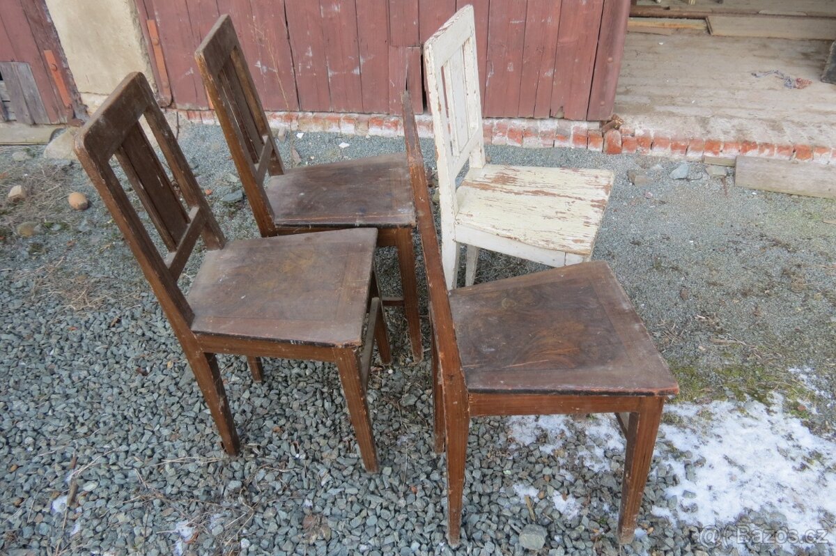 4 x stará židle - 8