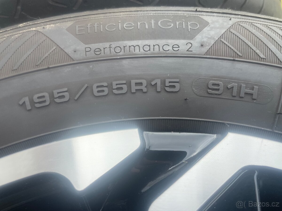 Alu kola 5x100.r15.Letní pneu 195/65/15.Škoda,Vw,Audi,Seat - 8