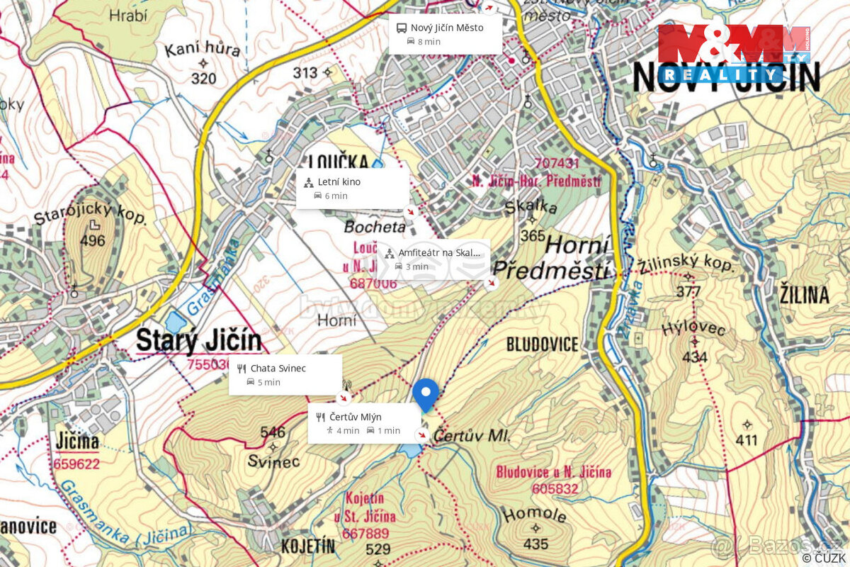 Prodej louky, 3425 m², Nový Jičín, U Čertova Mlýna - 8