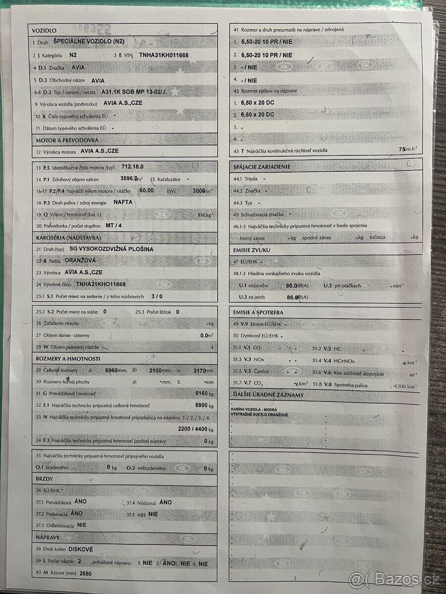 AVIA A31 vysokozdvižná plošina - 8