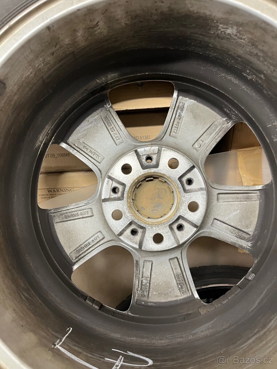 Alu Disky(sada) a zimni pneu BMW 5 225/55/17H continental - 8