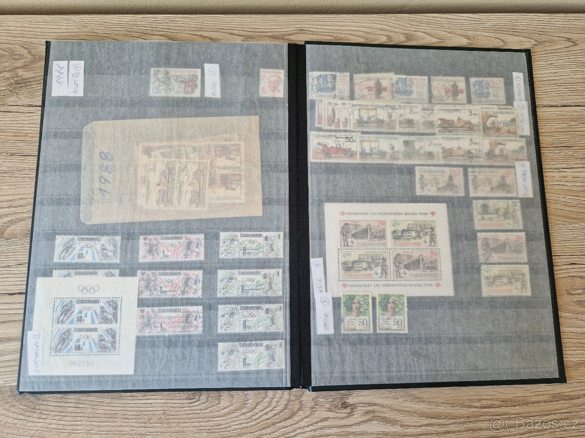 Poštovní známky ČSR v albu. - 8