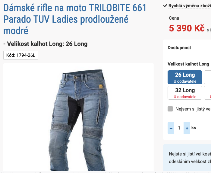 Dámské moto rifle Trilobite - 8