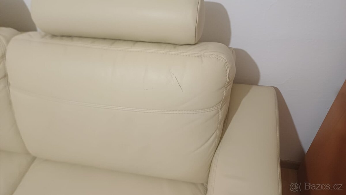 Kožená rozkládací sedačka - 8