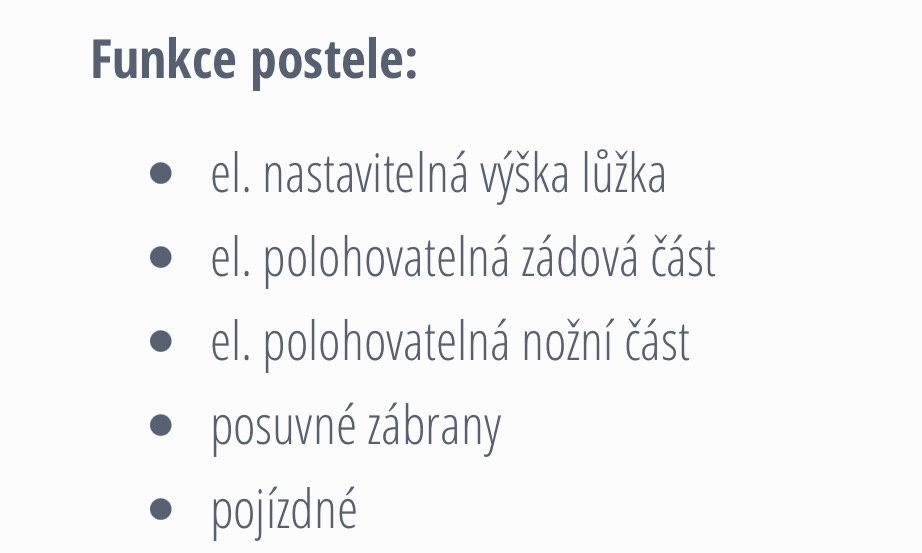 Elektrická polohovací postel LINET 90 × 200 cm - 8