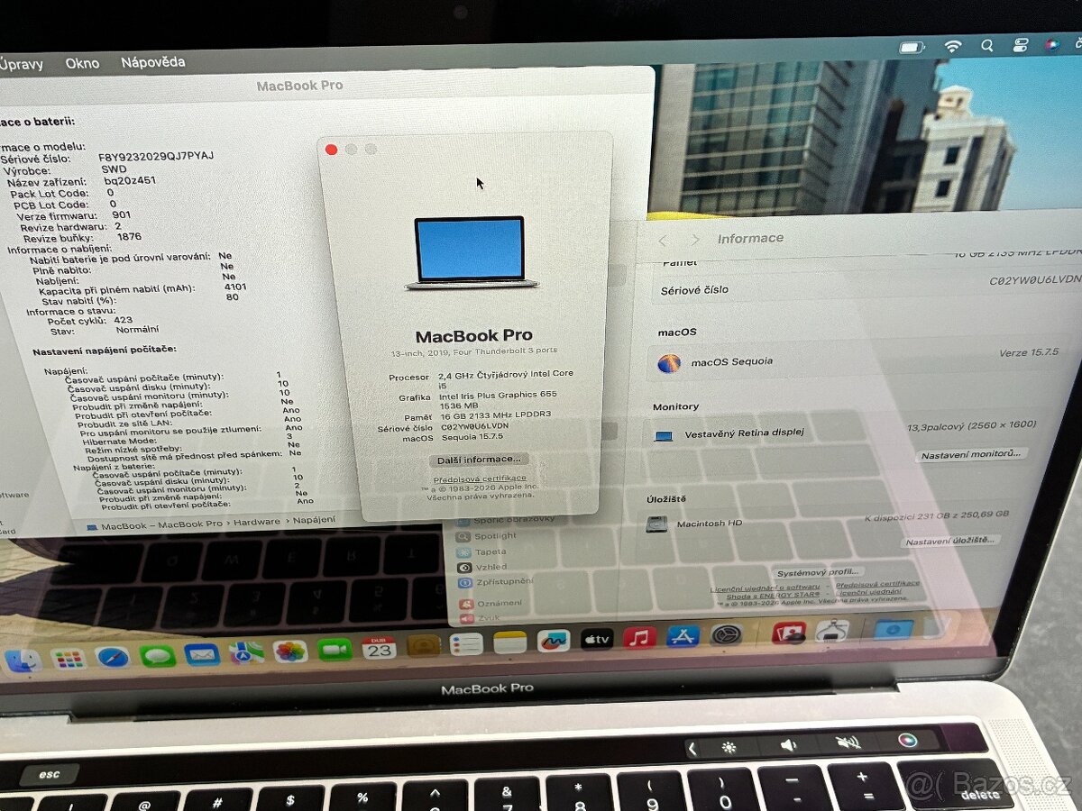 MacBook Pro 13'' 2019 / i5 / 16GB / 256GB SSD - DPH - 8