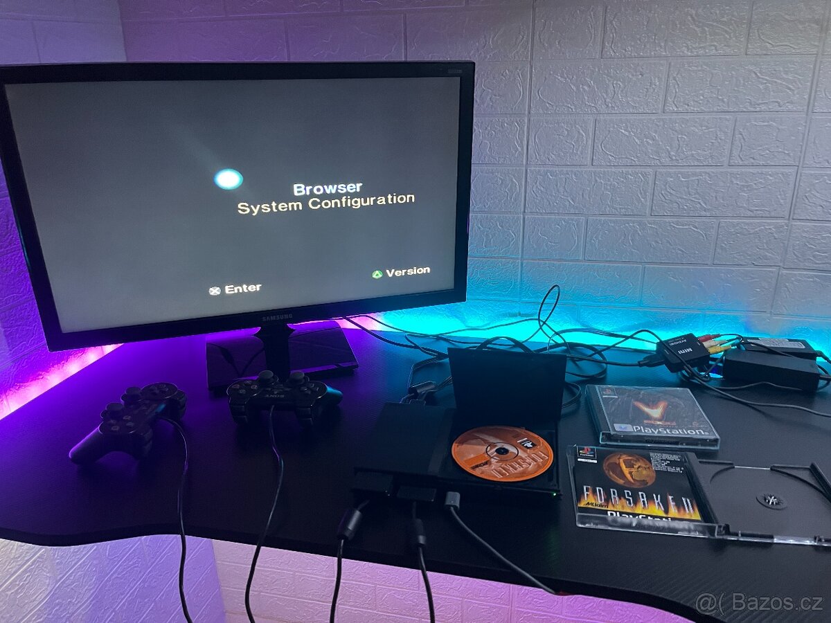 PS2 Slim | Playstation 2 Slim | 2X Ovladač | SCPH-77004 (PAL - 8