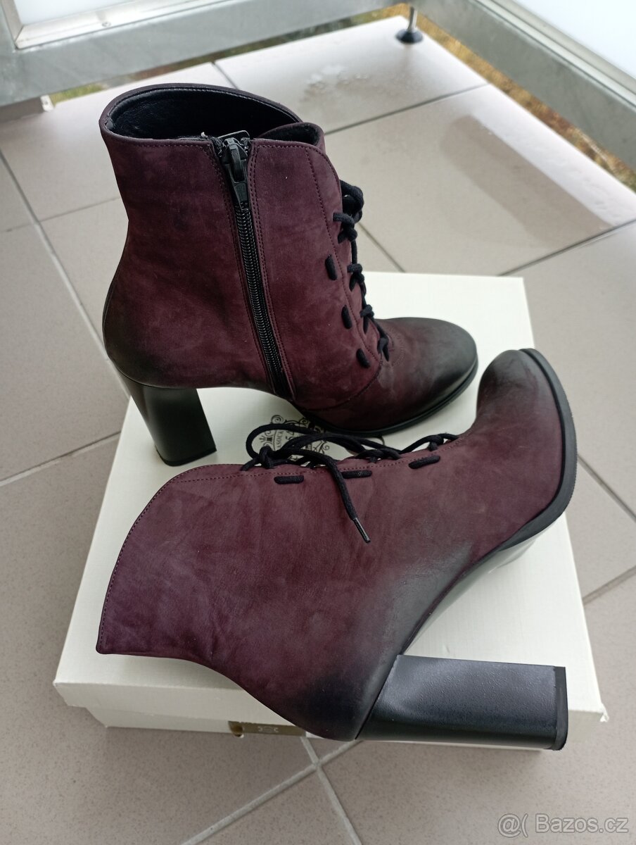 Dámské polokozačky kožené - 8