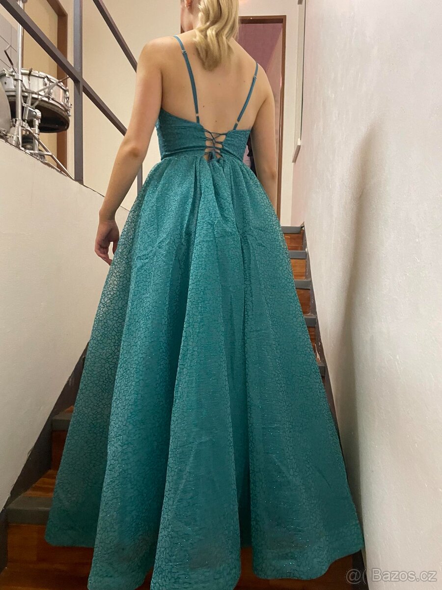 Třpytivé společenské šaty dlouhé vel.XS-S - 8