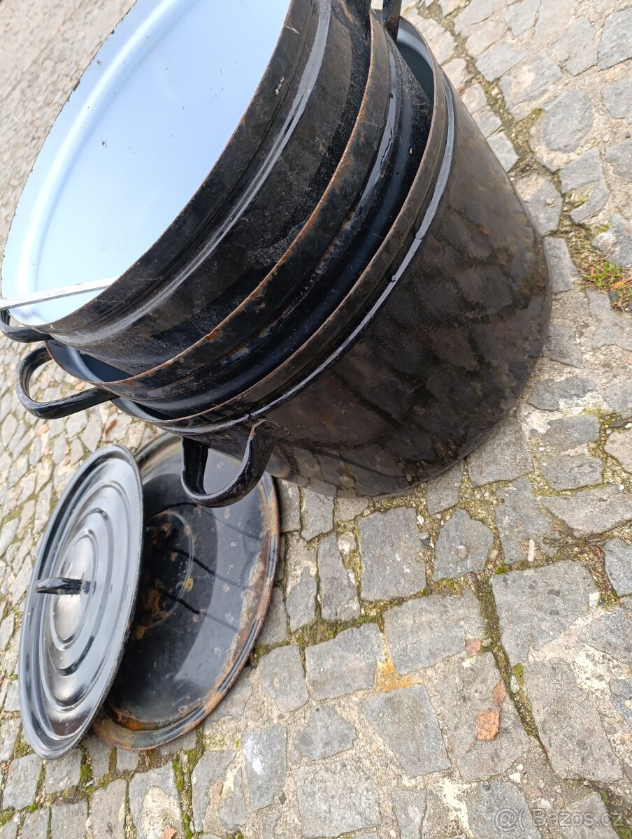 Hrnec smaltový starý - 8